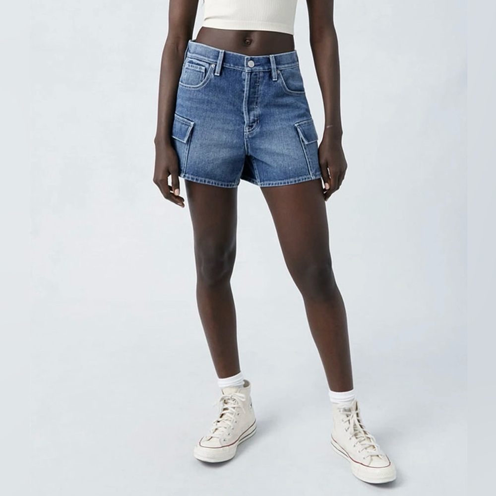 PacSun High Waisted Girlfriend Cargo Shorts